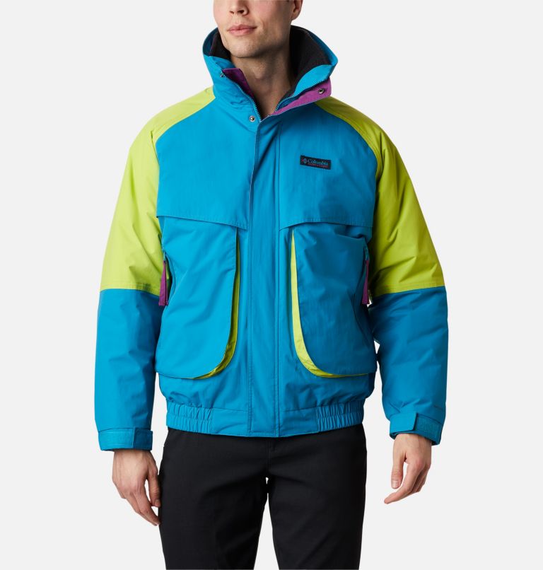 Light Blue Yellow Men's Powder Keg Interchange 3 In 1 Jacket | OKXMIA-513 - Columbia Outlet Store