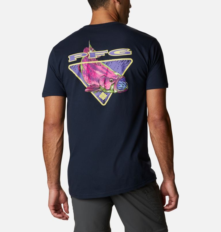 Navy Men's PFG T-Shirt | PVRZGT-931 - Columbia Outlet Store