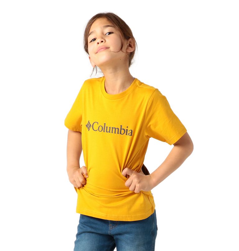 Yellow Kids' CSC Basic Logo Shirts | BALRDM-037 - Columbia Outlet Store