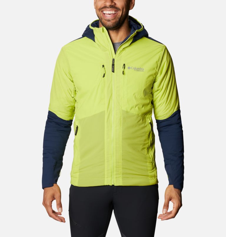 Yellow Navy Men's Peak Pursuit Ski Jacket | JABZLC-587 - Columbia Outlet Store