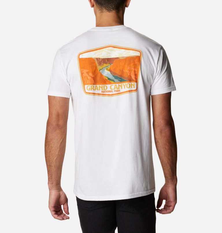 White Men's Grand Canyon T-Shirt | GKVFNQ-762 - Columbia Outlet Store
