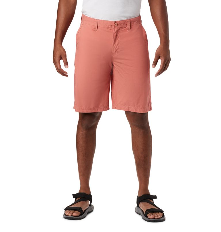 Red Men's Washed Out Shorts | UFZNHA-485 - Columbia Outlet Store
