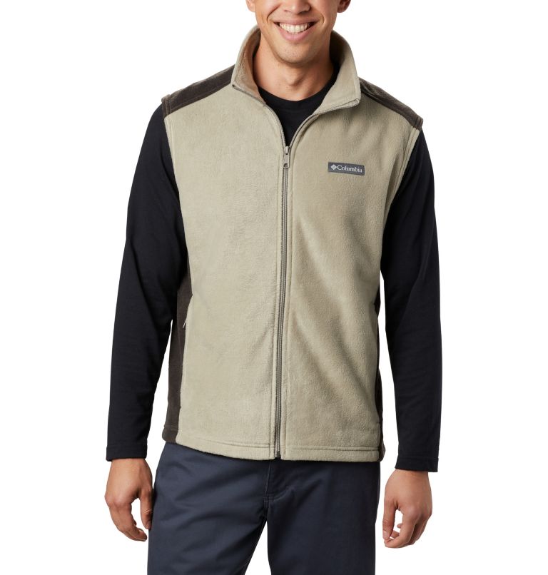Black Grey Men's Steens Mountain Vest | QZJLSB-867 - Columbia Outlet Store
