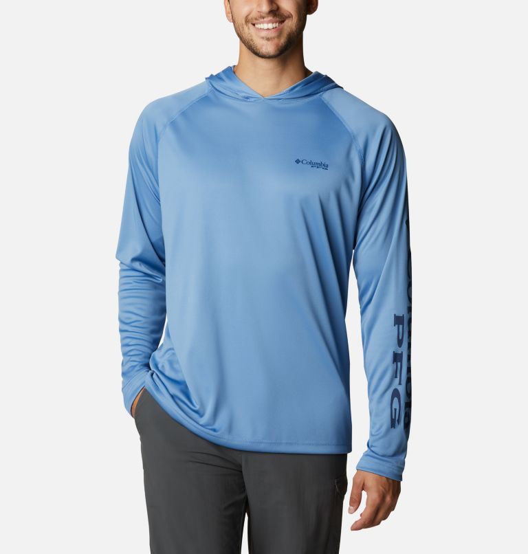 Blue Men's PFG Terminal Tackle Hoodies | LXRMKW-826 - Columbia Outlet Store
