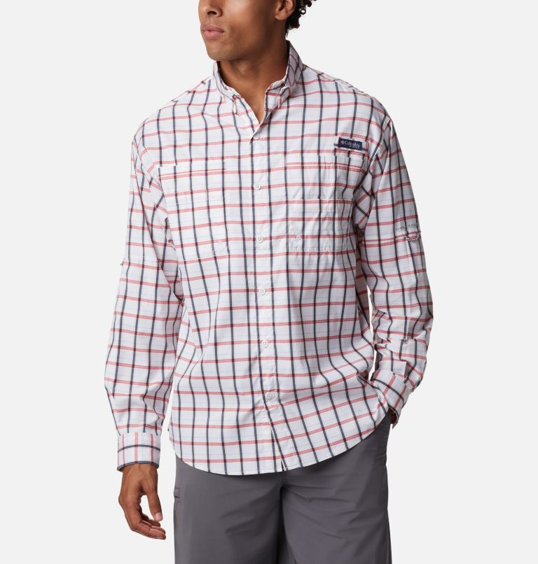 Navy Men's PFG Super Tamiami Fishing Shirts | DBLJRE-687 - Columbia Outlet Store