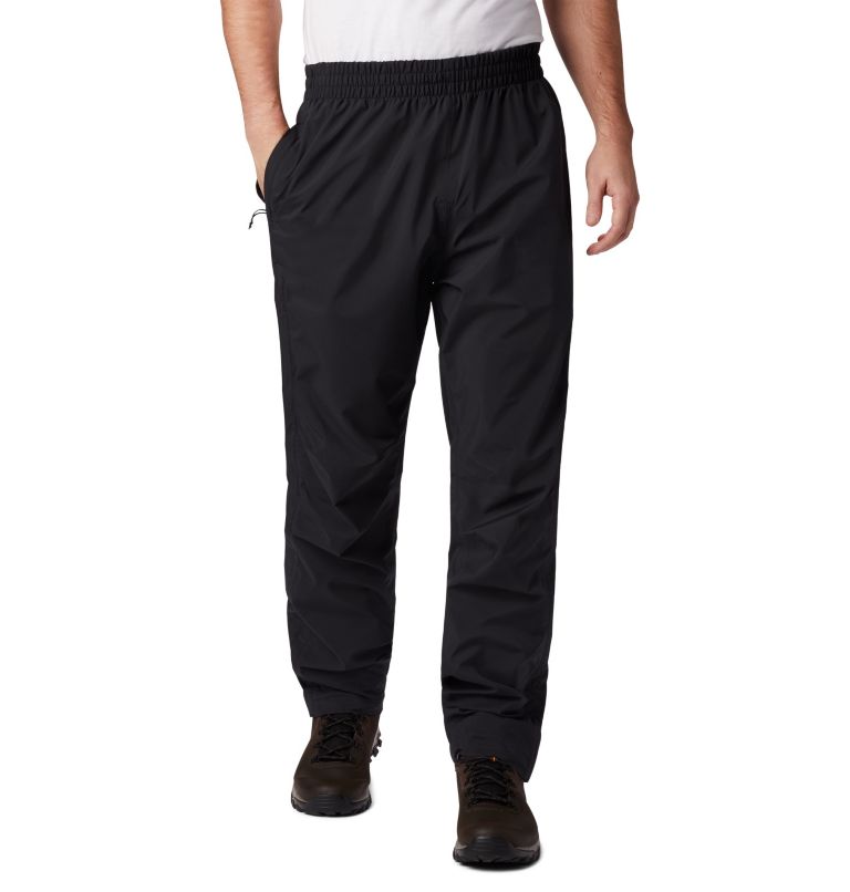 Black Men's Evolution Valley Rain Pants | ZQOUHC-850 - Columbia Outlet Store