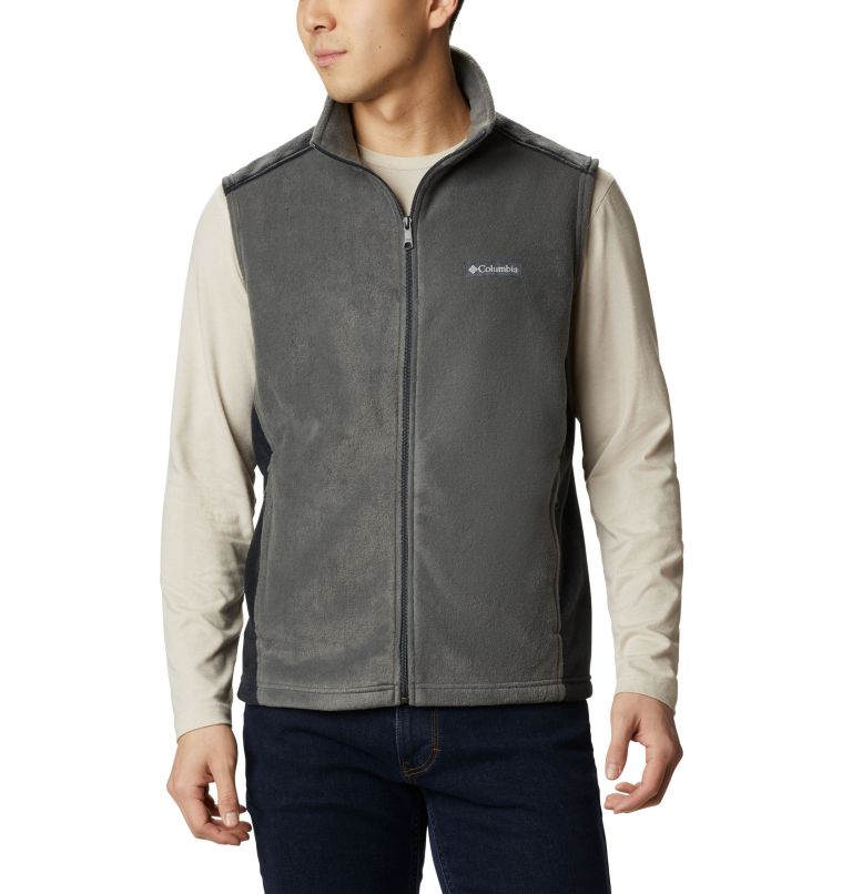 Black Grey Men's Steens Mountain Vest | QZJLSB-867 - Columbia Outlet Store