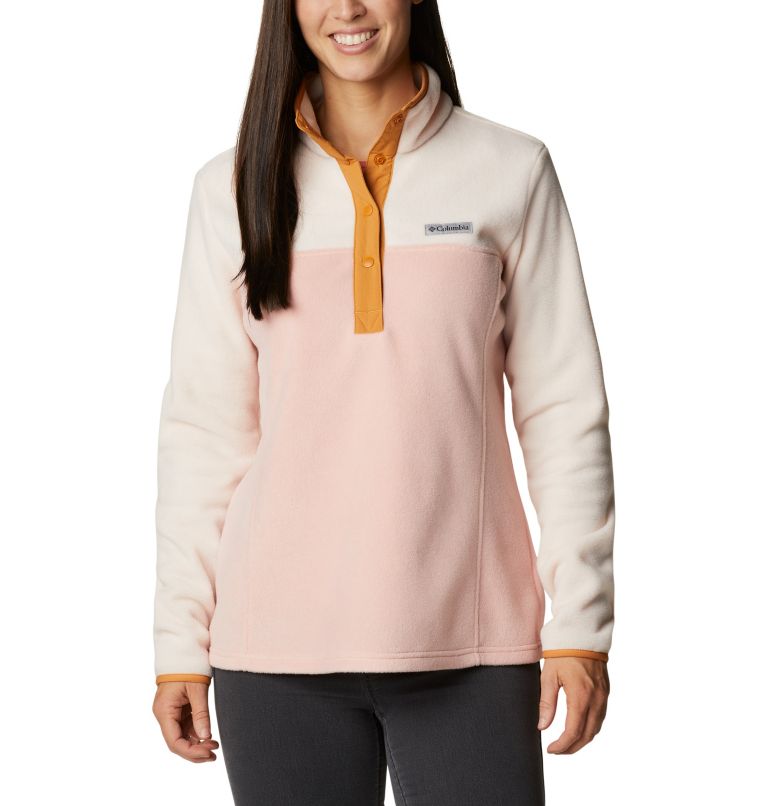 Pink White Women's Benton Springs Hoodies | BICTEY-046 - Columbia Outlet Store