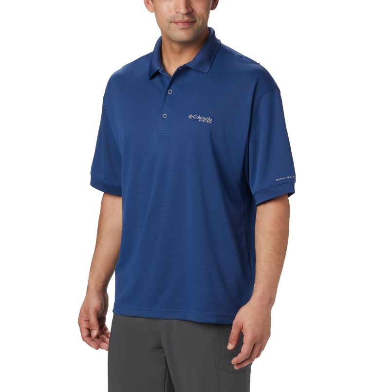 Blue Men's PFG Perfect Cast Polo | GNVJPO-169 - Columbia Outlet Store