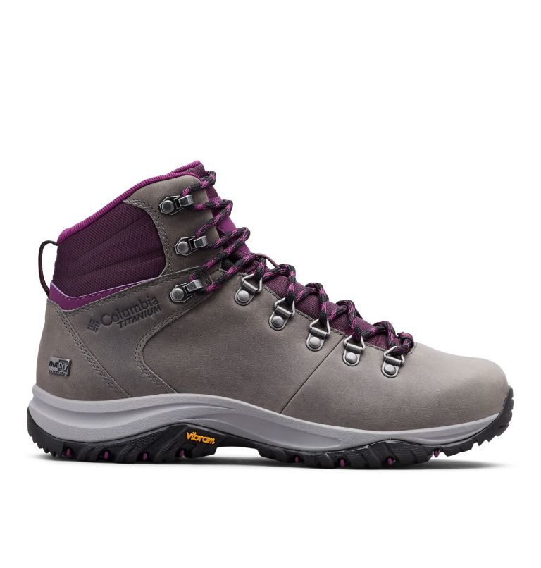 Grey Black Women's 100MW Titanium OutDry Hiking Shoes | JEORVC-513 - Columbia Outlet Store