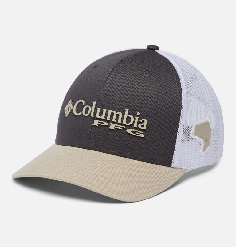 Brown Khaki Men's PFG Mesh Snap Back Baseball Cap Hats | NSEKGW-069 - Columbia Outlet Store