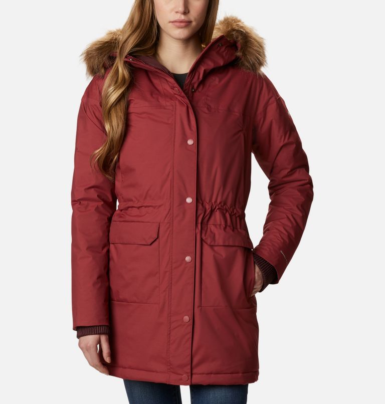 Red Women's Hawks Prairie Parkas | HXVZSQ-760 - Columbia Outlet Store