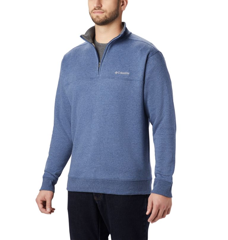 Blue Men's Hart Mountain II Hoodies | GBLRWK-456 - Columbia Outlet Store