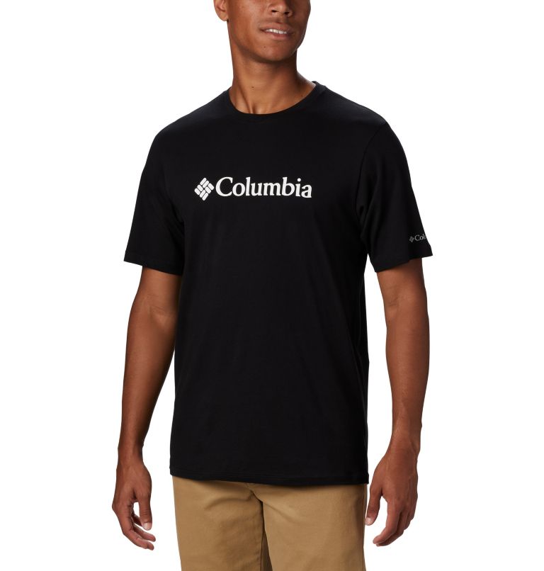 White Men's CSC Basic Logo T-Shirt | OKDMJB-128 - Columbia Outlet Store