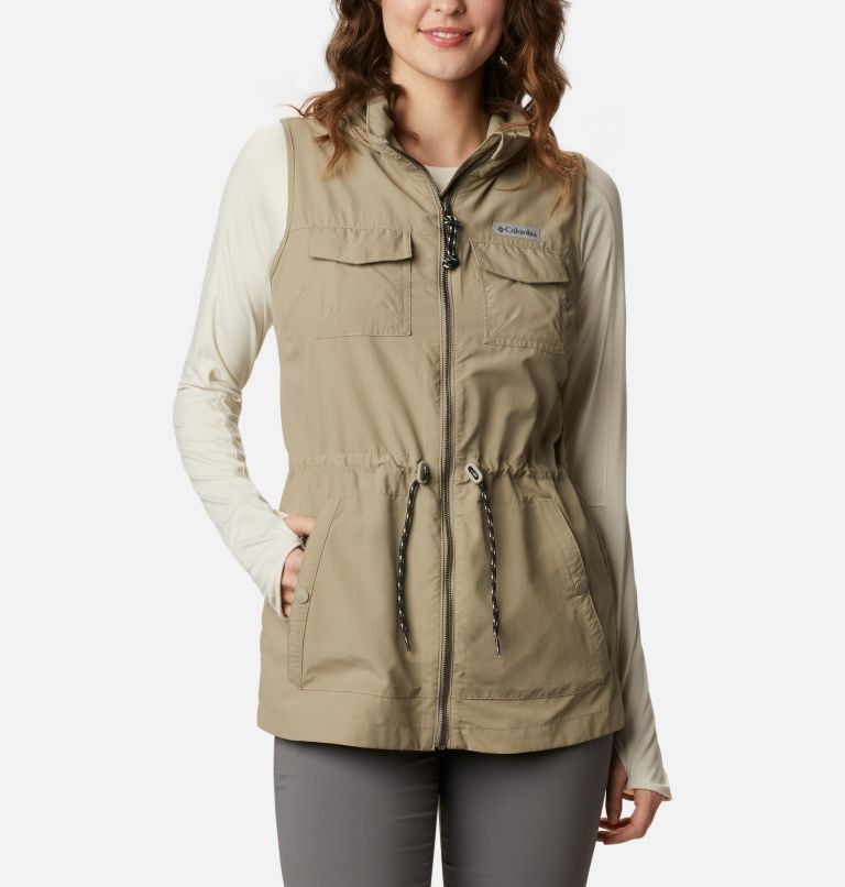 Beige Women's Silver Ridge Vest | STIJVM-890 - Columbia Outlet Store