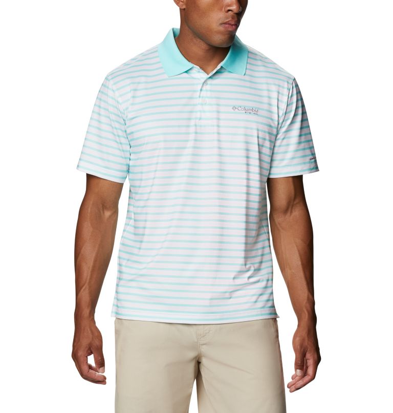 Green White Men's Skiff Cast Polo | EQGMDT-874 - Columbia Outlet Store