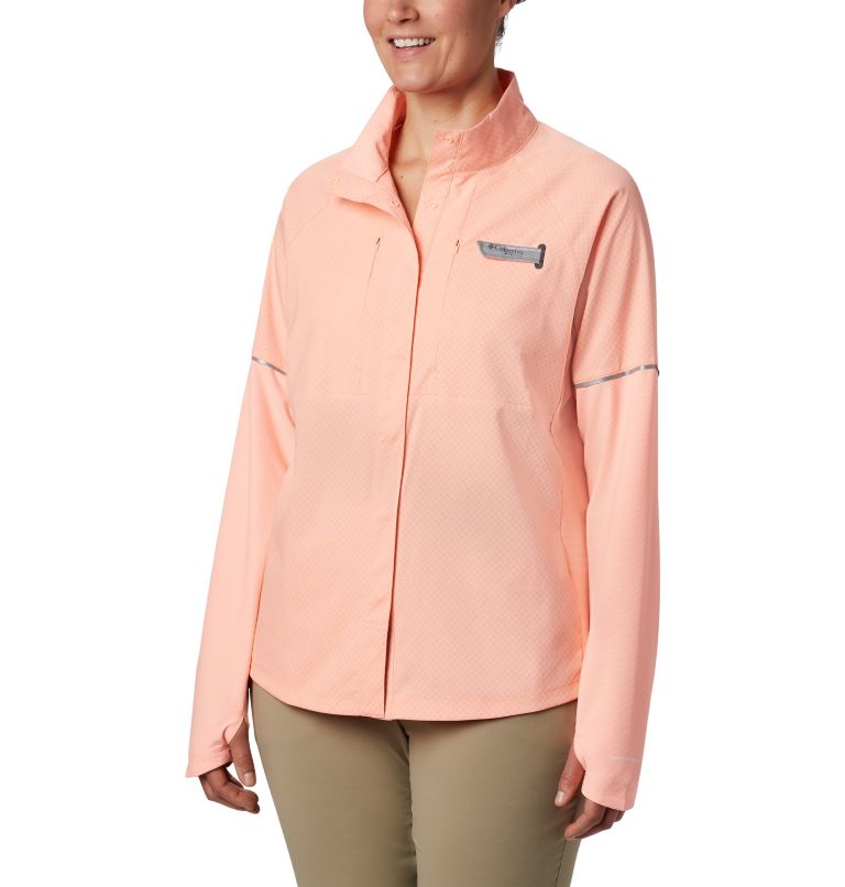 Pink Women's PFG Ultimate Shirts | CLQNFI-657 - Columbia Outlet Store