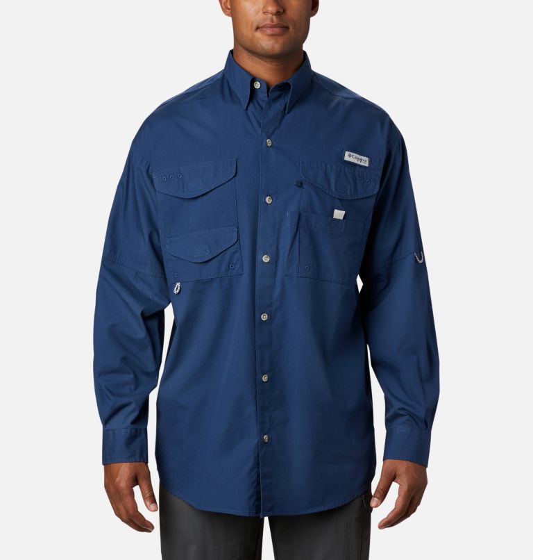 Blue Men's PFG Bonehead Shirts | RBGDTJ-954 - Columbia Outlet Store