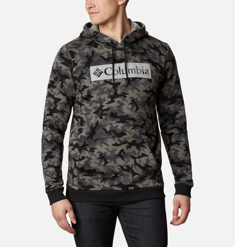 Black Grey Men's Logo Hoodies | FBGRNM-091 - Columbia Outlet Store