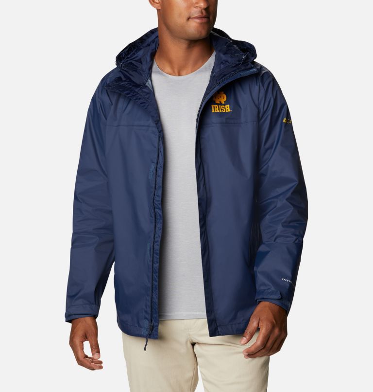 Navy Men's Collegiate Rain Jacket | VEMTHG-520 - Columbia Outlet Store