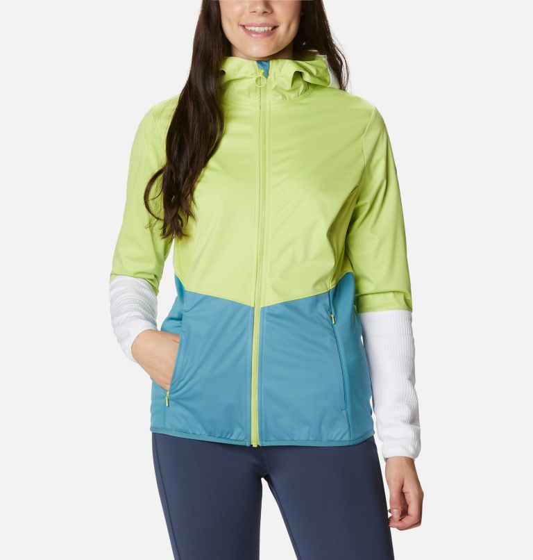 Yellow White Blue Women's Roffe Ridge Windbreaker | PCFJHY-794 - Columbia Outlet Store