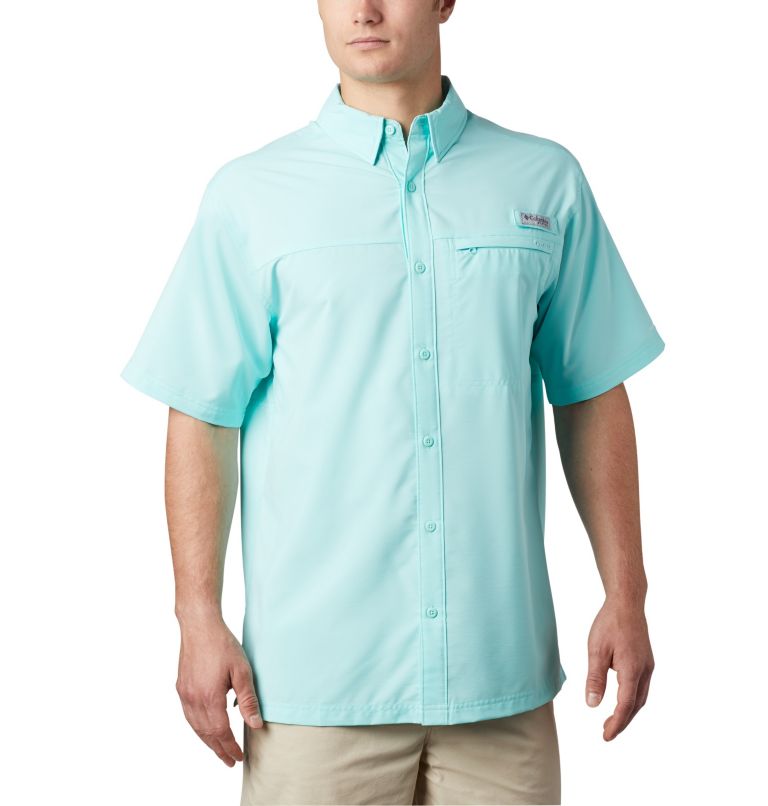 Green Men's PFG Grander Marlin Shirts | RJSUPX-940 - Columbia Outlet Store