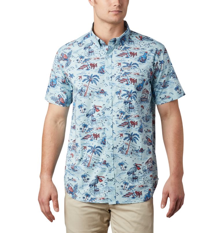 Multicolor Men's Rapid Rivers Shirts | SGTOFU-548 - Columbia Outlet Store
