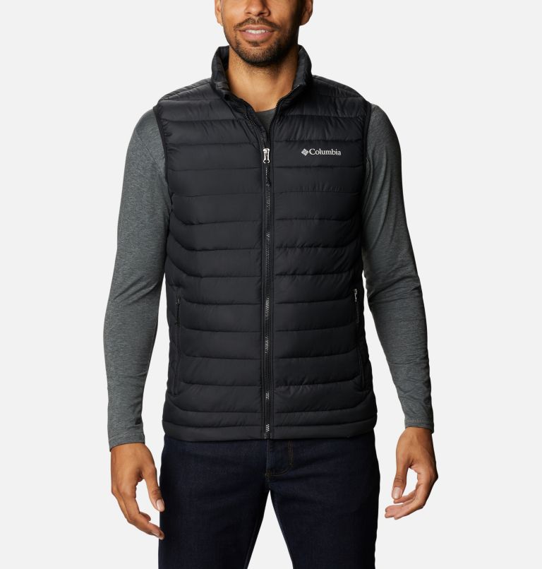 Black Men's Powder Lite Vest | QCWRLX-071 - Columbia Outlet Store