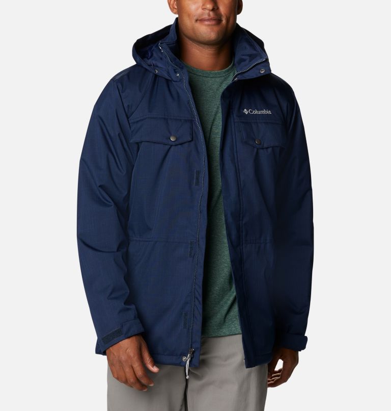 Navy Men's Pulaski Lake Insulated Jacket | GAZIDO-241 - Columbia Outlet Store
