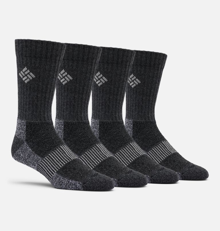 Black Grey Men's Moisture-Control Socks | MYFGRS-487 - Columbia Outlet Store