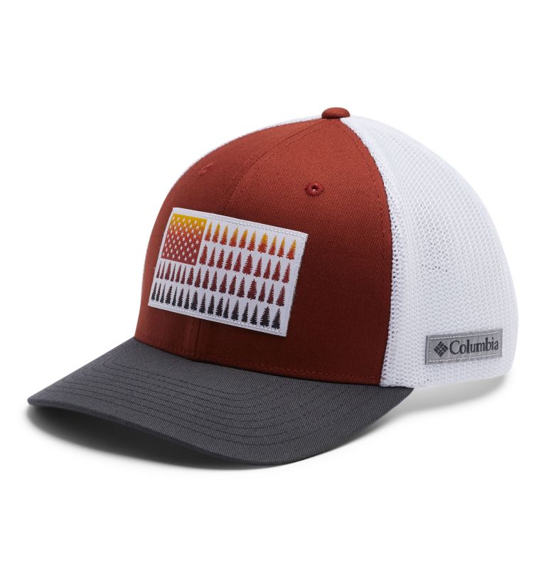 Black Khaki Men's PFG Mesh Tree Flag Baseball Cap Hats | OQIGNV-970 - Columbia Outlet Store