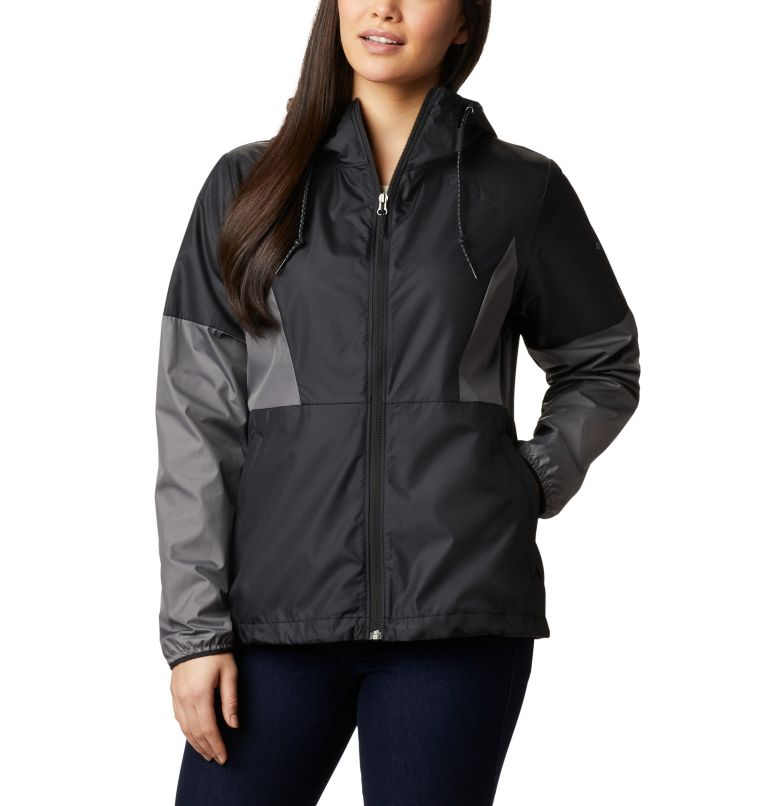 Black Grey Women's Side Hill Windbreaker | WGCTAN-637 - Columbia Outlet Store