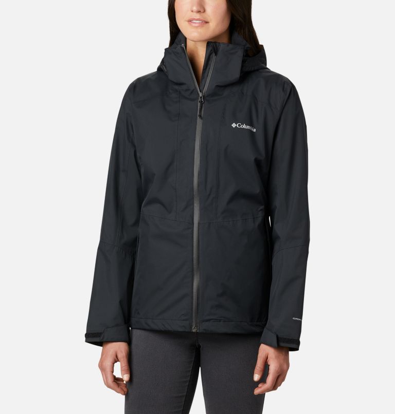 Black Women's Windgates Rain Jacket | OMEWQU-054 - Columbia Outlet Store