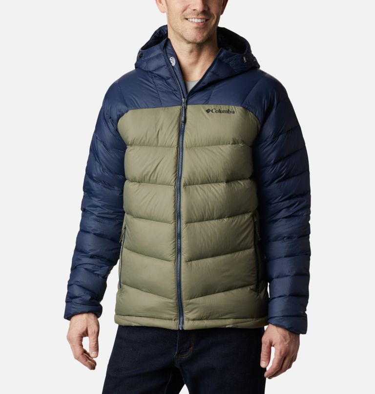 Green Navy Men's Centennial Creek Down Jacket | GIEXTC-543 - Columbia Outlet Store