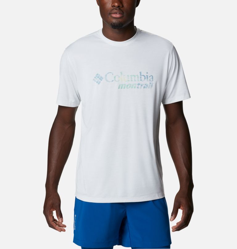 White Men's Trinity Trail T-Shirt | UNFVQG-715 - Columbia Outlet Store