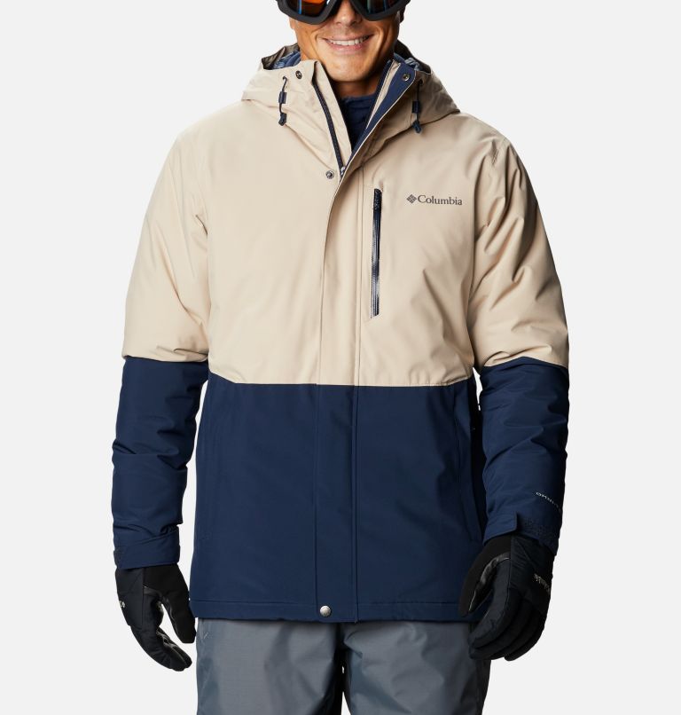 Navy Khaki Men's Winter District Ski Jacket | AILNKD-924 - Columbia Outlet Store