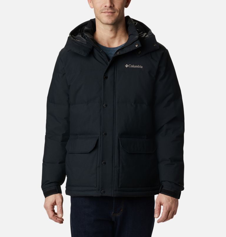 Black Men's Rockfall Down Jacket | ECZKWT-682 - Columbia Outlet Store