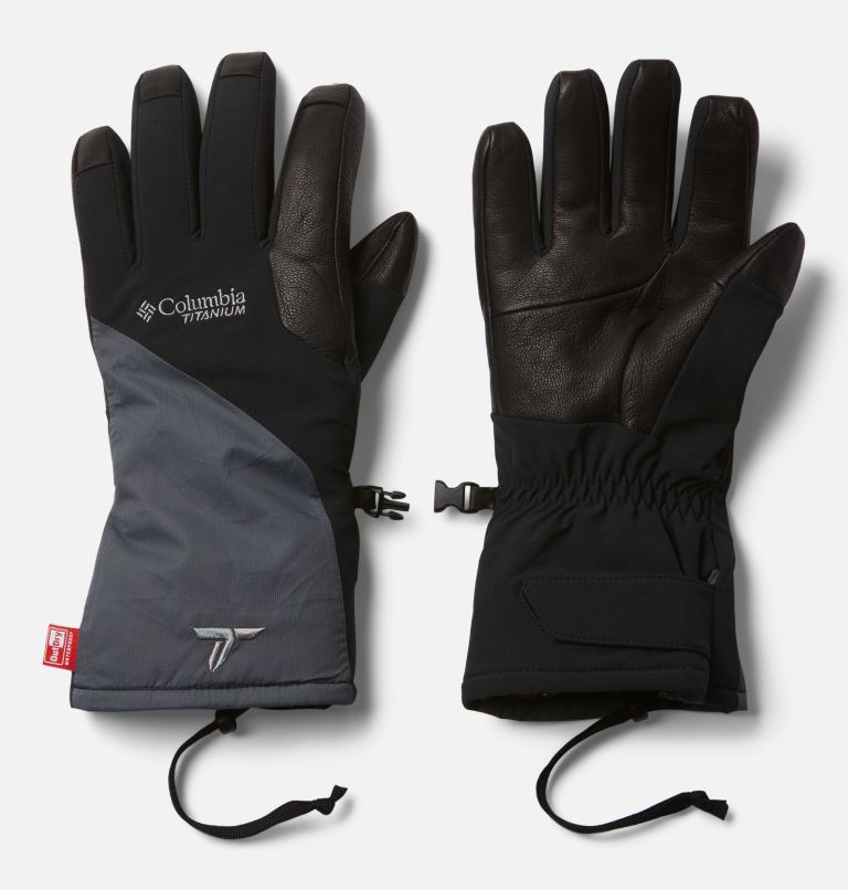 Black Men's Powder Keg Gloves | PMCSJX-639 - Columbia Outlet Store