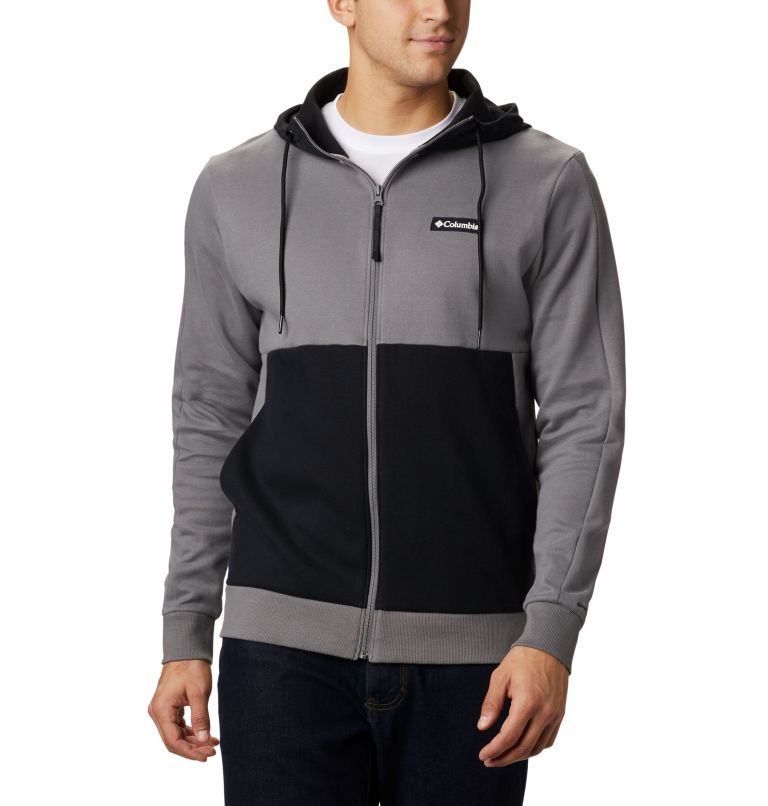 Black White Grey Men's Omni-Heat Hoodies | HRPBXU-691 - Columbia Outlet Store