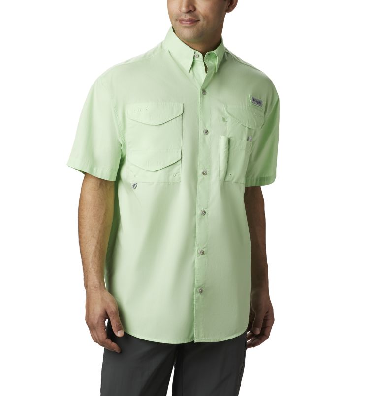 Green Men's PFG Bonehead Fishing Shirts | CDGXSP-471 - Columbia Outlet Store
