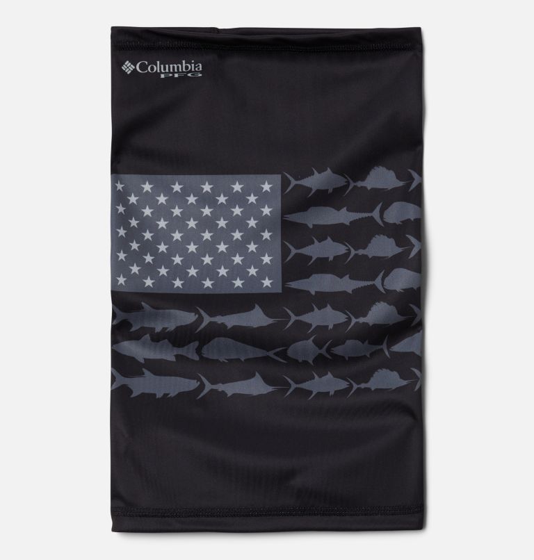 Black Grey Men's PFG Fish Flag Scarves | HLMITK-405 - Columbia Outlet Store