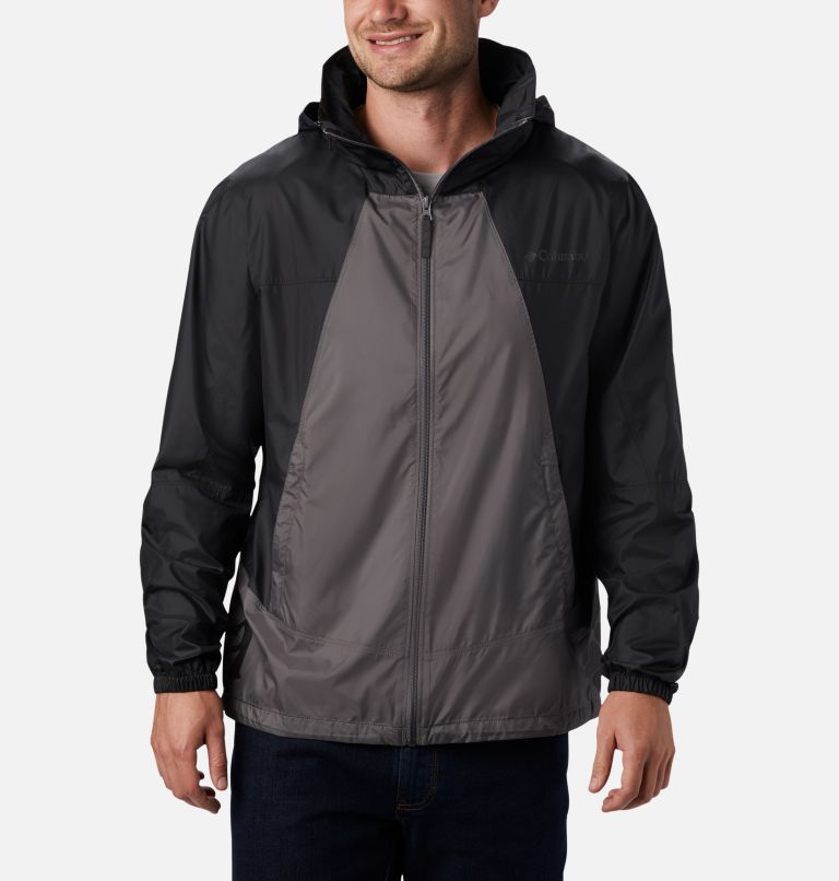 Black Grey Men's Point Park Windbreaker | JKIRYD-417 - Columbia Outlet Store