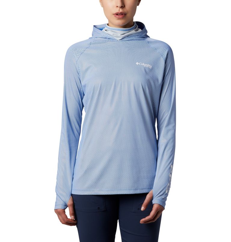 Blue Grey Women's PFG Tidal Hoodies | GQLYAR-907 - Columbia Outlet Store