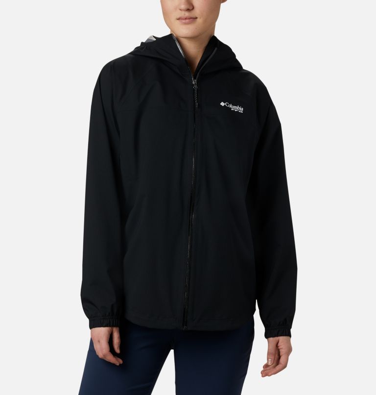 Black Women's PFG Rain Jacket | UIOSNR-835 - Columbia Outlet Store