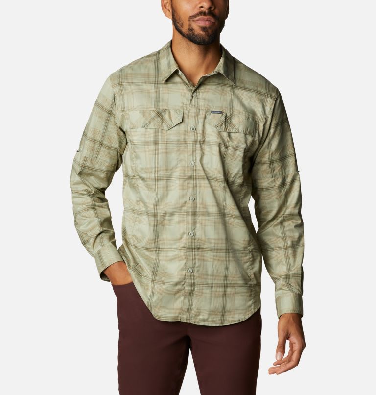 Green Men's Silver Ridge Lite Plaid Shirts | AHZBXL-850 - Columbia Outlet Store