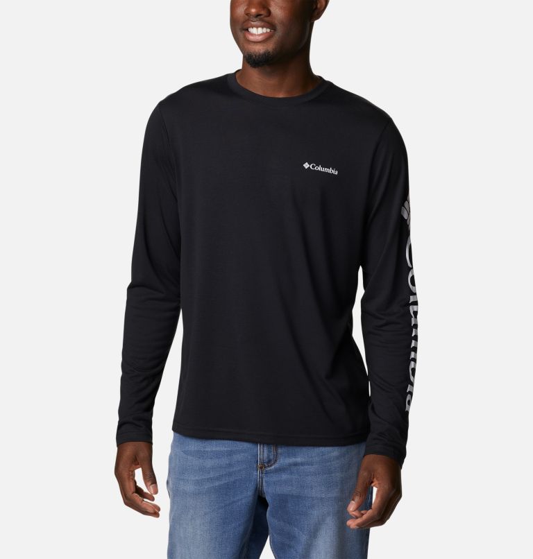 Black Men's Marshall Valley T-Shirt | QXAEDL-049 - Columbia Outlet Store