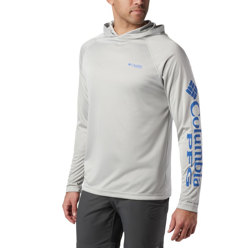 Grey Blue Men's Terminal Tackl Hoodies | TWEFIA-347 - Columbia Outlet Store