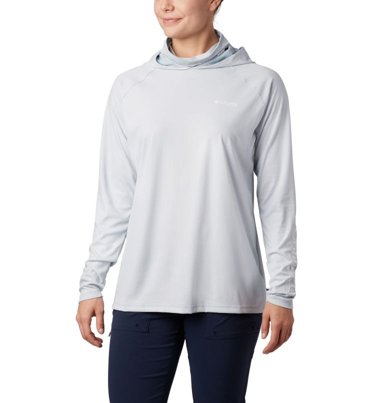 Blue Grey Women's PFG Tidal Hoodies | GQLYAR-907 - Columbia Outlet Store