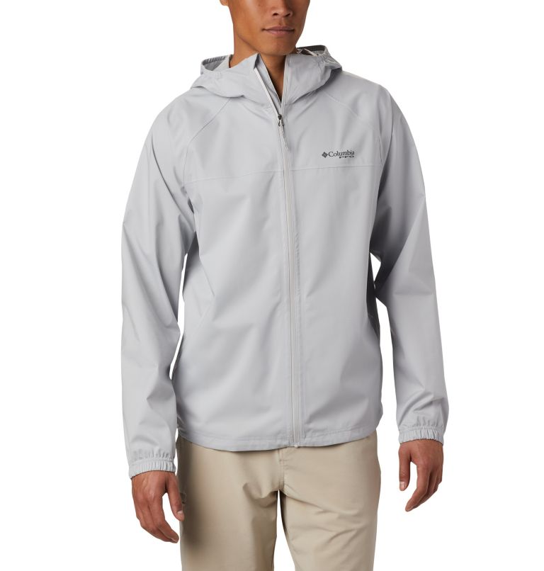 Grey Men's PFG Tamiami Rain Jacket | CPQKRS-764 - Columbia Outlet Store