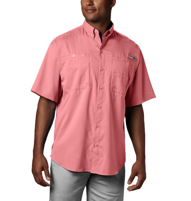 Pink Men's PFG Tamiami II Fishing Shirts | DSKCVO-075 - Columbia Outlet Store